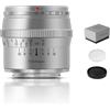 TTARTISAN Obiettivo argentato F1.2 APS-C con messa a fuoco manuale per fotocamera Fuji X Mount (X-Mount, argento)