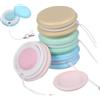 NAMOARLY Pulitore per Schermo Telefono Macaron 4 Pezzi con Microfibra e Spugna, Detergente per Cellulari con Cordino Portachiavi, Accessorio per Pulizia Smartphone, Tablet e Colore Casuale