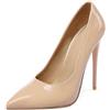 LOVOUO Tacchi Sexy Alti Decolte Donna Tacco a Spillo a Punta Eleganti Slip on Scarpe (34 EU, Beige)