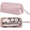 WheatThrive Borsa portatile per asciugacapelli, multifunzione, antipolvere, custodia da viaggio per accessori per ferro arricciacapelli, 35 x 15 x 15 cm (rosa)