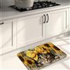 Generic Tappetini da cucina per pavimento, motivo gatto girasole, morbidi tappetini floreali vintage, imbottiti, comodi, lavabili, antiscivolo, per cucina, lavanderia, bagno, 40,6 x 61 cm