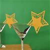 Inzopo 50 segnaposto per bicchieri di vino a forma di stella, decorazione natalizia per matrimoni, colore oro