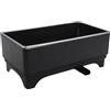 Minhe Contenitore per lavello da cucina, struttura in acciaio inox, con beccuccio di scarico, portaspazzole, portaspazzole e divisore per piccoli spazi (nero)