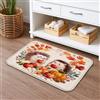 Generic Tappetino da bagno autunnale con riccio ad asciugatura rapida, con grazioso animale e foglie autunnali, assorbente, antiscivolo, in flanella, lavabile, per bagno, WC, decorativo, 50 x 81 cm