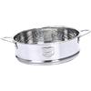 Inzopo, cestello a pressione per pentola a vapore, in acciaio inox, con manico in acciaio inox, verdura, frutta, uova, 16 cm, argento