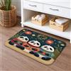 Generic Tappetino da bagno antiscivolo con motivo famiglia di panda, simpatico animale dei cartoni animati, tappetino da doccia invernale in flanella lavabile, per bagno, WC, decorativo, 50 x 81 cm