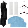 Zoegneer Spazzatrice Kit di Accessori Robot Aspirapolvere Kit di Ricambio Con Spazzola Principale Spazzole Laterali Filtro Mop Panno Accessori Per Laresar Mars01 Per Lubluelu Per SL68(A)