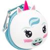 Mitama Astuccio MitaBall Scuola Bambini, In rete a palla con lati in silicone,White Unicorn, Bianco, Trasformabile, Porta Chiavi