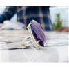 Viola Africano Ametista Gemma 925 Argento Sterling Mano Anello Tutti Misura H-36