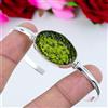 Bracciale Cuff In Argento Sterling 925 Fatto A Mano In Moldavite Verde RM-25