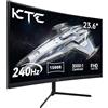KTC Monitor curvo da gioco da 24 pollici, 240 Hz, FHD 1500R 1080P, contrasto 3000:1, sincronizzazione adattiva, HDR, MPRT 1 ms, porta HDMI DisplayPort, luce blu