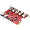CCYLEZ Scheda di espansione da PCI a USB, Adattatore per Scheda di Estensione da PCI a USB, ultraveloce, ad Alta capacità, Adattatore per Scheda di espansione, velocità di trasferimento Dati Fino