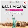 BeachSIM Prepagata Carta SIM USA 30 Giorni. Dati 5G, Chiamate e SMS Illimitati. Rete T-Mobile. Compatibile con iOS e Android