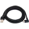 System-S USB 3.1 tipo C 90° angolo destro connettore angolare a USB 2.0 A cavo dati cavo di ricarica adattatore cavo 140 cm di colore nero