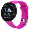 Xweptuy Smart Watch Band Orologio Fitness Impermeabile Smart D18 Orologio Rotondo Misurazione della frequenza cardiaca per Uomini Donne Bambini Viola