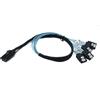 System-S SFF-8087 - Cavo 50 cm Mini SAS 36 pin a 4 X SATA 7 pin adattatore per disco rigido RAID scheda madre