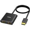 Loryi Adattatore splitter da DisplayPort a doppia DisplayPort, hub MST 4K60Hz, 1 in 2 uscite, porta display per doppio monitor, DP1.4, splitter per desktop, laptop