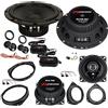EvoTuning Kit 6 Casse Altoparlanti per Fiat Grande Punto Anteriori e Posteriori con Anelli e Cavi Adattatori compatibile con Renegade Rx6.2C+Rx42
