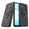 MaiJin Compatibile con Xiaomi Mi 10T Lite 5G Cover, Custodia Armor Anello Cavalletto (Funziona con il Supporto Magnetico per Auto) Case Paraurti (Nero)