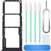 ZHUROUPU Vassoio di Ricambio per Doppia SIM Galaxy A32 5G 2021 da 6,5 Pollici SM-A326B/DS, Slot per Scheda Micro SD Compatibile con la Versione Dual SIM del Galaxy A32 5G (Nero)