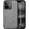 Kepuch Silklike Cover per Realme GT 7/ GT 7T - Custodia Case Piastra Metallica Incorporata - Grigio