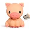 Ulticool Chiavetta USB a forma di maiale da 8 GB, grande, idea originale per il compleanno per adolescenti, ragazze o ragazzi, gadget divertenti per uomini e donne, Ferkel Stuff