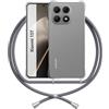 ANFAIRLACE Cover Cordino Compatibile con Xiaomi 15T, Grigio