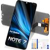 Reparo Riparazione per schermo LCD Xiaomi Redmi Note 7 - per Redmi Note 7/7 PRO M1901F7G M1901F7H M1901F7I M1901F7S Display LCD digitalizzatore touch screen assemblaggio completo con strumenti (nero)