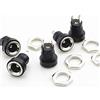 tooloflife 5 prese jack di alimentazione DC 5,5 x 2,1 mm, connettore per montaggio a pannello, dado a vite