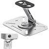 Penbinmall Supporto per Proiettore da Tavolo - Supporto per Proiettore da Parete con Rotazione a 360° con Vite da 1/4, Staffa da Soffitto per Proiettore in Metallo per Home Cinema, Sala Giochi, Ufficio, Argento