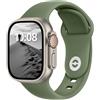 DONEGANI ELETTRONEO SB Cinturino per Apple Watch Ultra 3 2 49mm, Serie 11 10 46mm, 9 8 7 45mm 41mm, SE 6 5 4 44mm 40mm, 3 2 1 42mm 38mm Donna Uomo Band Bracciale Sport Silicone, Verde Oliva