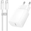 KINPEE 25W Caricatore iPhone 17 16 15 con Cavo USB C 2 Metri, Caricabatterie Rapido Presa USB C for iPhone 17/17 Pro/17 Pro Max/17Air/16 15 Pro Max Plus/iPad Mini, Alimentatore Adattatore Spina USB c Charger