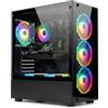 STGSivir PC Gaming Fisso, Computer Gaming, Core i7 fino a 3,9 GHz, Radeon RX 580 8 GB GDDR5, 16 GB RAM, 1 TB SSD, WiFi6, BT 5.0, ventole RGB x6, Windows11 Pro