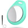 Tukio® Smart Air Tags 1 pezzi, Localizzatore Bluetooth Trova Oggetti Supporto iOS, Tracker Bluetooth Localizzazione Batteria Sostituibile, Bicicletta,Smart Finder per Chiavi Bagaglio, Ciano Menta