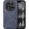 Kepuch Silklike Cover per Redmi Note 14 Pro+ 5G - Custodia Case Piastra Metallica Incorporata - Blu