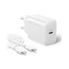 Anker 20W Caricabatterie USB C, caricabatterie da parete Anker, compatibile con iPhone 15/15 Plus /15 Pro /15 Pro Max/iPad Pro e altri (con cavo USB-C da 150 cm)