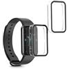 kwmobile 2x Custodia Rigida Smartwatch Compatibile con HONOR Band 9 Cover - Case Vetro Temperato Orologio Fitness - trasparente