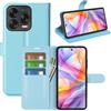 JIUNINE Cover per ZTE Blade V70 Vita, Custodia Portafoglio Libro in Pelle Sintetica Antiurto Cover Flip Case con [Carta Fessura] [Supporto Stand] [Fibbia Magnetica], Blu