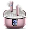 Renimer Cuffie Bluetooth, Auricolari Bluetooth Stereo HiFi, 2026 Cuffie Wireless In Ear con 4 ENC HD, Cuffiette Sport Touch Control, Cuffie Senza Fili con 40H Display LED, Earbuds per Android/iOS Rosa