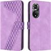 OKZone Cover per Huawei Honor 50/Nova 9, Custodia in PU Pelle per Huawei Honor 50/Nova 9, Custodia a Libro Protettiva Folio Portafoglio con Chiusura Magnetica Wallet Case Flip Cover (Porpora)