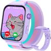 PTHTECHUS 4G Smartwatch Bambina, Orologio GPS Bambini, Con Videochiamata e Telefono, WIFI GPS LBS Contapassi Ricevi SMS SOS Modalità Scuola Sveglia, Regali per Bambini Dai 4 Anni in Su, Viola