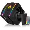 ARCTIC Freezer 50 (con Controller A-RGB) - Dissipatore CPU con A-RGB a Doppia Torre Multicompatibile con AMD e Intel, 2 Ventole, 6 Tubi di Calore, Pasta Termica Inclusa, LGA1700 compatibile