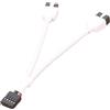 Generico Splitter USB per scheda madre - Cavo di prolunga a 9 pin, splitter header USB 2.0 per connessioni stabili a dispositivi multipli | Cavo per scheda madre compatibile con PC, ufficio, scuola e Internet
