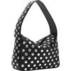 Vhitler Borse con borchie Y2k Borsa a tracolla anni '90 Punk Donna Piccola Borsa a tracolla Borsa a tracolla in pelle vegana Borse Streetwear anni 2000, nero, Taglia unica