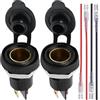 HAAMNING7 2 pezzi per DIN presa di corrente di ricambio per presa accendisigari da 12 V per DIN Hella spina, per BMW auto, moto, auto standard europea