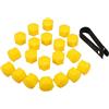 TOMETURE Tappi Centrali Resistenti All'usura 40 in Pp per Ruote Auto Design e Multifunzionale per Copertura Giallo Accessori Auto