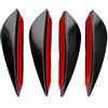 Yctze 4 pezzi Paraurti Anteriore Coltello Aria Spoiler Modifica Diffusore Universale PVC Tipo di pasta Paraurti Anteriore Labbro Spoiler Paraurti Anteriore Labbro Corpo Kit Spoiler (Nero Lucido)