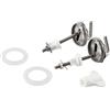 Lecreatekit 2 cerniere per copriwater, cerniere per sedile WC, fissaggio fisso, cerniere con rondella in nylon e accessorio regolabile