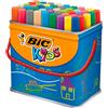 Bic 8922251 BIC KIDS penne con punta in fibra Visacolor XL, confezione da 48 pezzi