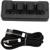 Gistuch Tastiera wireless Bluetooth con cavo USB a 4 tasti, tastiera meccanica da gioco, retroilluminazione RGB macro programmabile per telefono, computer,